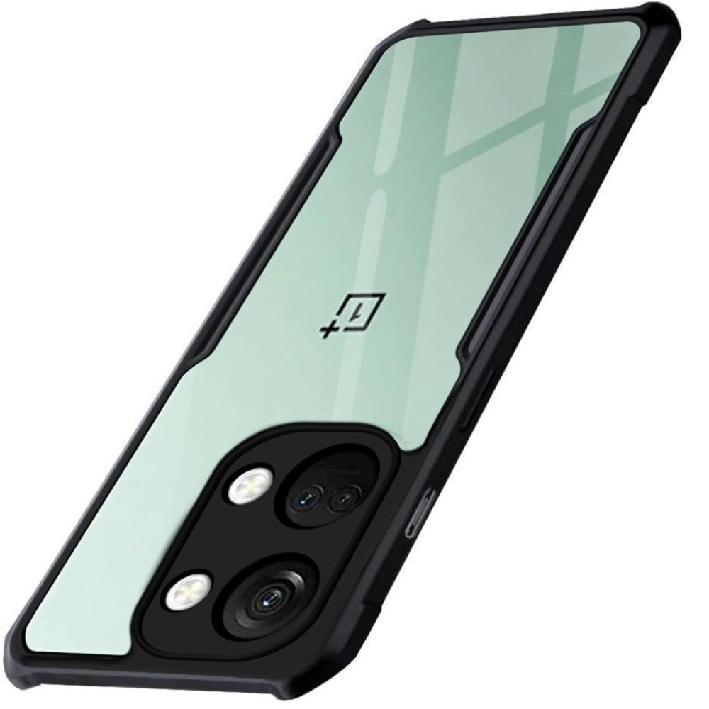 TheGiftKart Shockproof Crystal Clear Back Cover Case for OnePlus Nord 3 5G | 360 Degree Protection | Protective Design | Transparent Back Cover Case for OnePlus Nord 3 5G (PC & TPU, Black Bumper)