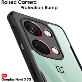 TheGiftKart Shockproof Crystal Clear Back Cover Case for OnePlus Nord 3 5G | 360 Degree Protection | Protective Design | Transparent Back Cover Case for OnePlus Nord 3 5G (PC & TPU, Black Bumper)