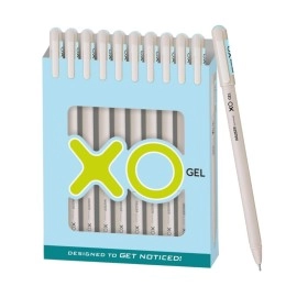 Hauser XO Gel Pen Wallet Pack | Sleek Body & Minimalistic Design With Matt Finish | Solid Body Type, Low Viscosity Ink | Ultra Durable Tip | Blue Ink, Pack of 10 Pens
