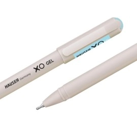 Hauser XO Gel Pen Wallet Pack | Sleek Body & Minimalistic Design With Matt Finish | Solid Body Type, Low Viscosity Ink | Ultra Durable Tip | Blue Ink, Pack of 10 Pens