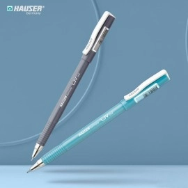 Hauser UV Gel Pen Wallet Pack | Ensures Smoothness & Durability | Waterproof Ink For Smooth & Smudge Free Writing | Black Ink, Pack of 10 Pens