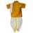 AMIRTHA FASHION Boys Traditional Dhoti & Shirts SET WITH ACCESSORIES (Pyjamas Dhoti GOLD), Gold, 6-12 M