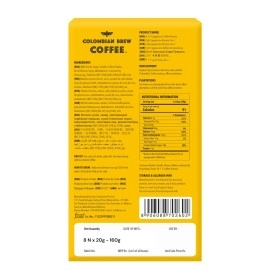 COLOMBIAN BREW COFFEE 3 in 1 Cappuccino Caf Latte, Instant Powder Premix, 10 Sachets Box