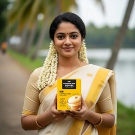 COLOMBIAN BREW COFFEE 3 in 1 Cappuccino Caf Latte, Instant Powder Premix, 10 Sachets Box