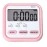 PLUZNIQ Kitchen Timer, 24-Hours Digital Timer with Clock for Cooking, Loud Alarm & Strong Magnet, Count-Up & Count Down for Kitchen Baking Sports Games Office Study (Pack of 1, Pink)