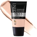 FACES CANADA All Day Hydra Matte Foundation - Mini | 3-in-1 Foundation + Moisturizer + SPF 30 | 24 HR Aloe Hydration & Vitamin C | 10HR Long Wear | Medium to High Buildable Coverage | Rose Ivory, 15ml