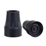 GLORIFIED ORTHO 2 Pack Replacement Rubber Tips for Walking Cane,All Type Elbow Crutches, All Walking Sticks Leg Bushes Accessories (Black)