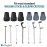 GLORIFIED ORTHO 2 Pack Replacement Rubber Tips for Walking Cane,All Type Elbow Crutches, All Walking Sticks Leg Bushes Accessories (Black)