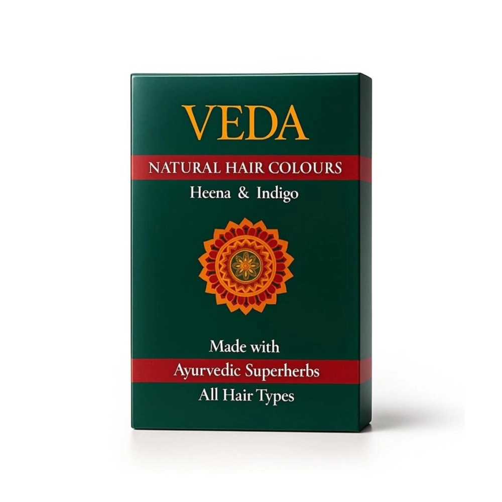 VEDA Natural Colours For Black Hair|Henna Powder, Indigo Powder, Hair Pack)|Long Lasting Natural Hair, 1 Count