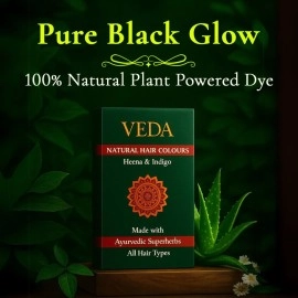 VEDA Natural Colours For Black Hair|Henna Powder, Indigo Powder, Hair Pack)|Long Lasting Natural Hair, 1 Count