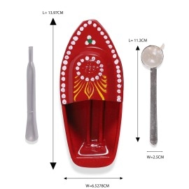 Desi Toys Putt Putt Nav |Pop Pop Steam Boat|Classic Indian Toys|Nostalgic Tin Water Toy|Free Candle & Dropper|Powered by Flame|Size - 15.2 x 6.9 x 4.1 cms for 14+ Children (Putt Putt Nav Pack of 2)
