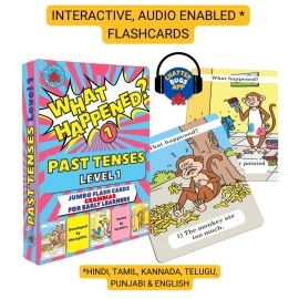 Learn Past Tenses and Future Tenses for Action Words | 60 Flashcards for Learning Verb Tenses | Learn English | Audio-Enabled in Hindi, English, Punjabi, Tamil, Kannada, Telugu