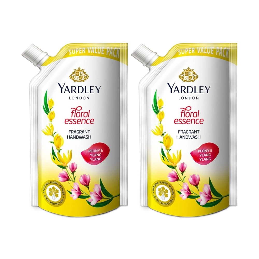 Yardley London Floral Essence Peony & Ylang Ylang Handwash Refill, 650ml (Pack of 2)