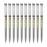 FLAIR Glass 0.6mm Gel Pen | Waterproof Ink, Low-Viscosity, Quick Dry | Transparent Body, Fine Tip | Black Ink, Pack of 10
