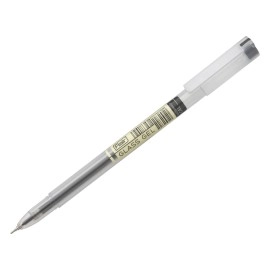 FLAIR Glass 0.6mm Gel Pen | Waterproof Ink, Low-Viscosity, Quick Dry | Transparent Body, Fine Tip | Black Ink, Pack of 10