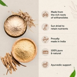 Neuherbs Organic Safed Musli + Ashwagandha Powder (200g) | Herbal Combo For Strength & Stamina Booster, Support for Stress, Mental Calmness & Anxiety Issues