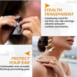Ear lobe support for earrings | Ear stickers for heavy earrings | Invisible Earlobe supporter heavy earring | Ear lock supporting patches | Waterproof Ear tape earrings ear lock sticker (10 Paches)