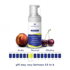 Mannlich Intimate Wash for Men (150 ml) Relieves Itchiness & Odour, Prevents Fungal Growth, Genital Area, pH Balanced & Dermatologically Tested With Tea Tree Oil, Neem, Eucalyptus Oil, 1% Salicylic &