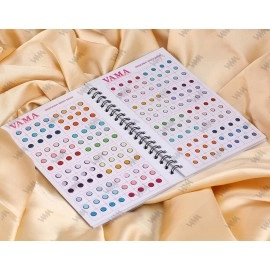 VAMA FASHIONS Black Border Outline Sketch Red Maroon Multicolour Kumkum Bindis sticker Bindiya Spiral Bride Groom Dulhan bindi book for women (Black Border small Bindi Booklet)