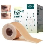 Nexllent Silicone Scar Sheets, Silicon gel sheets for Scars Transparent Medical Silicone Gel Tape for Scar Removal, Silicone Scar Tape Roll For Hypertrophic Scars and Keloids Caused by Surgery