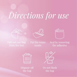 Origami Leakproof Sanitary Disposal Bags Pack of 3 (15 Bags Per Pack, Total 45 Bags) for Sanitary Pads, Baby Diapers, Panty Liner, Tampons, Condoms