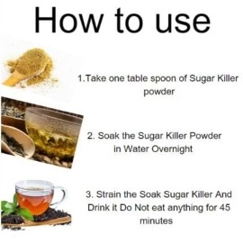 Sugar Killer Ayurvedic Powder, Diabetes Control powder Maintains Digestion & Cholesterol level Ease the tingling in the hands and feet, Pack of 1 (100gm)