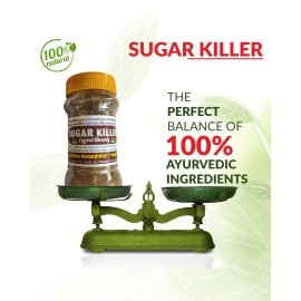 Sugar Killer Ayurvedic Powder, Diabetes Control powder Maintains Digestion & Cholesterol level Ease the tingling in the hands and feet, Pack of 1 (100gm)