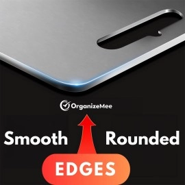 Organizemee Stainless Steel Kitchen Chopping & Cutting Board - Heavy Duty Vegetable Cutter Board with Stand, Wall Mount, Large Size (31x21 cm)