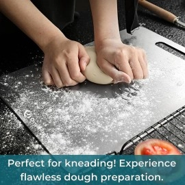 Organizemee Stainless Steel Kitchen Chopping & Cutting Board - Heavy Duty Vegetable Cutter Board with Stand, Wall Mount, Large Size (31x21 cm)