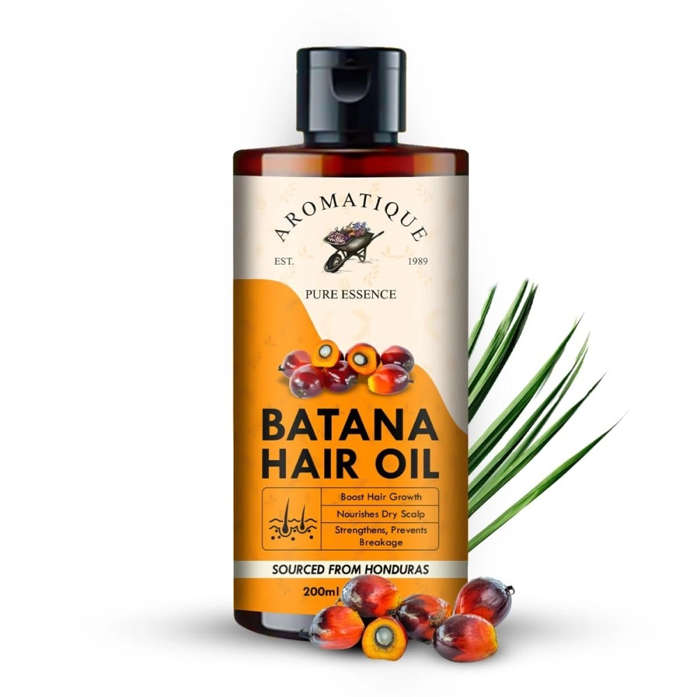 Aromatique Pure Batana Oil For Hair Growth By Dr Sebi Sourced From Honduras, Cold Pressed Oil, Derived from palm nut oil for Hair & Skin (200 ML)