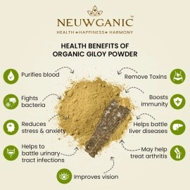 Neuwganic Giloy Powder (Stem) 200g | Use for Reducing Inflammation, Detoxifying Body, Improving Liver Function, Regulates Blood Sugar