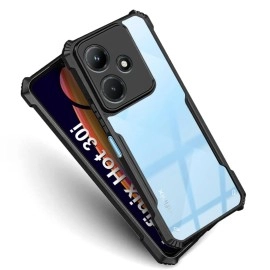 Fashionury Shockproof Back Case Cover for Infinix Hot 30i | Ultra Clear Soft Silicone | Raised Bumps for Camera & Screen Protection Back Cover Case for Infinix Hot 30i Bumper