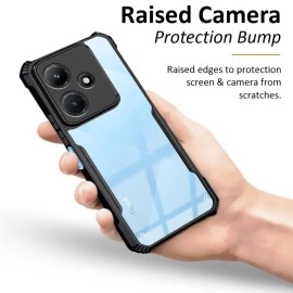 Fashionury Shockproof Back Case Cover for Infinix Hot 30i | Ultra Clear Soft Silicone | Raised Bumps for Camera & Screen Protection Back Cover Case for Infinix Hot 30i Bumper