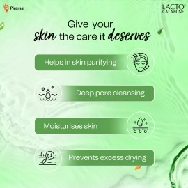 Lacto Calamine Neem Face Wash With Aloe Vera & Turmeric | 150ml | Niacinamide & Salicylic Acid Face Wash | Facewash Reduces Pimples, Purifies Skin & Oil Control | For All Skin Types