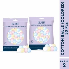 GUBB Pack of 2 Soft Cotton Balls Makeup Wipes - Gentle and Absorbent Cotton Rounds for Makeup Removal - Hypoallergenic Facial Cleansing Pads - Ideal for Sensitive Skin - Convenient Two-Pack