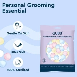 GUBB Pack of 2 Soft Cotton Balls Makeup Wipes - Gentle and Absorbent Cotton Rounds for Makeup Removal - Hypoallergenic Facial Cleansing Pads - Ideal for Sensitive Skin - Convenient Two-Pack