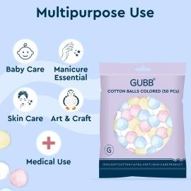 GUBB Pack of 2 Soft Cotton Balls Makeup Wipes - Gentle and Absorbent Cotton Rounds for Makeup Removal - Hypoallergenic Facial Cleansing Pads - Ideal for Sensitive Skin - Convenient Two-Pack