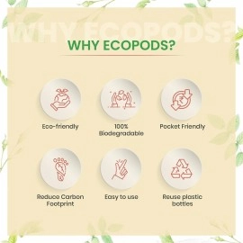 Eco Pods Floor Cleaner Surface Disinfectant Liquid Kills Germs (ROSE, SANDALWOOD, LEMON, WHITE FLOWER) - Pack of 36 (Water Soluble) - (Medium (Pack of 36) Covers- 1000 sq. ft.)