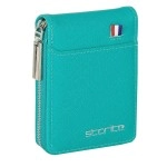 Storite PU Leather 9 Slot Vertical Credit Debit Card Holder Money Wallet Zipper Coin Purse for Men Women (Light Brown - 11.5 x 2 x 8 Cm), Turquoise, 1Pack Turquoise Green, Casual