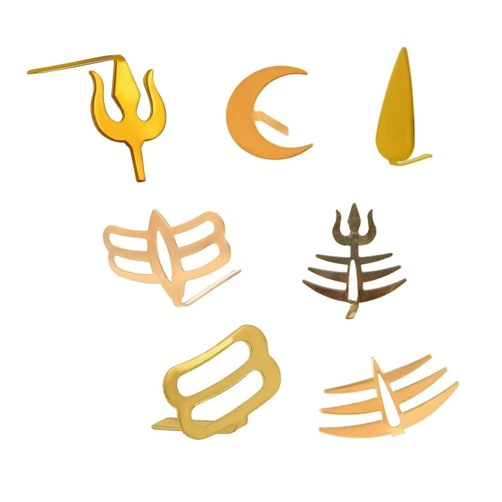 Three Secondz Combo of 7 Forehead Teeka Stamp Spiritual Forehead Teeka Tilak