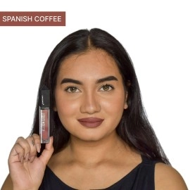 Love Earth Liquid Mousse Lipstick - Spanish Coffee Matte Finish | Lightweight, Non-Sticky, Non-Drying,Transferproof, Waterproof | Lasts Up to 12 hours with Vitamin E and Jojoba Oil - 6ml