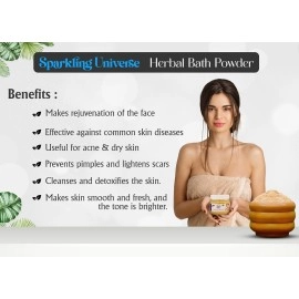 Sparkling Universe - Nalangu Maavu/Sunnipindi/Ubtan 20+ Herbal Face and Bath Powder 100% Natural 200 grams