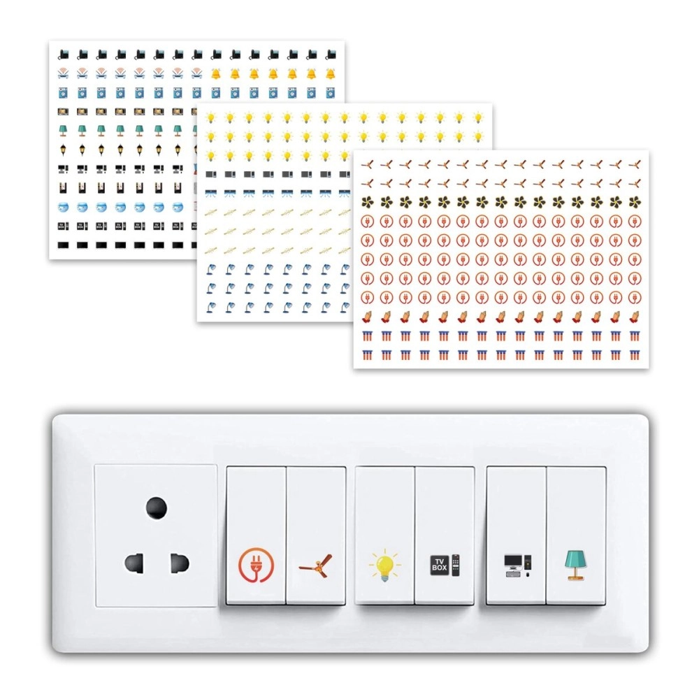Rousrie Store Waterproof Multicolor Switch Sticker