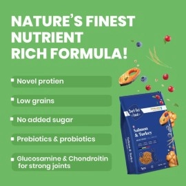 Bark Out Loud by Vivaldis Adult Dry Dog Food Combo- Naked Oats and Veggies, Salmon and Turkey, and Chicken & Ancient Grain - Rich in Protein, Pet Nutrition with Nutrients and Herbs (100 gm, Pack of 3)