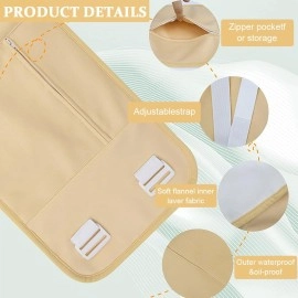 HANNEA Castor Oil Pack Wrap Set for Breast, Waist and Neck, Preventing Oil Leaks, Reusable Castor Oil Pack Kit with Adjustable Elastic Strap and Pocket for Liver Detox