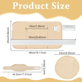 HANNEA Castor Oil Pack Wrap Set for Breast, Waist and Neck, Preventing Oil Leaks, Reusable Castor Oil Pack Kit with Adjustable Elastic Strap and Pocket for Liver Detox