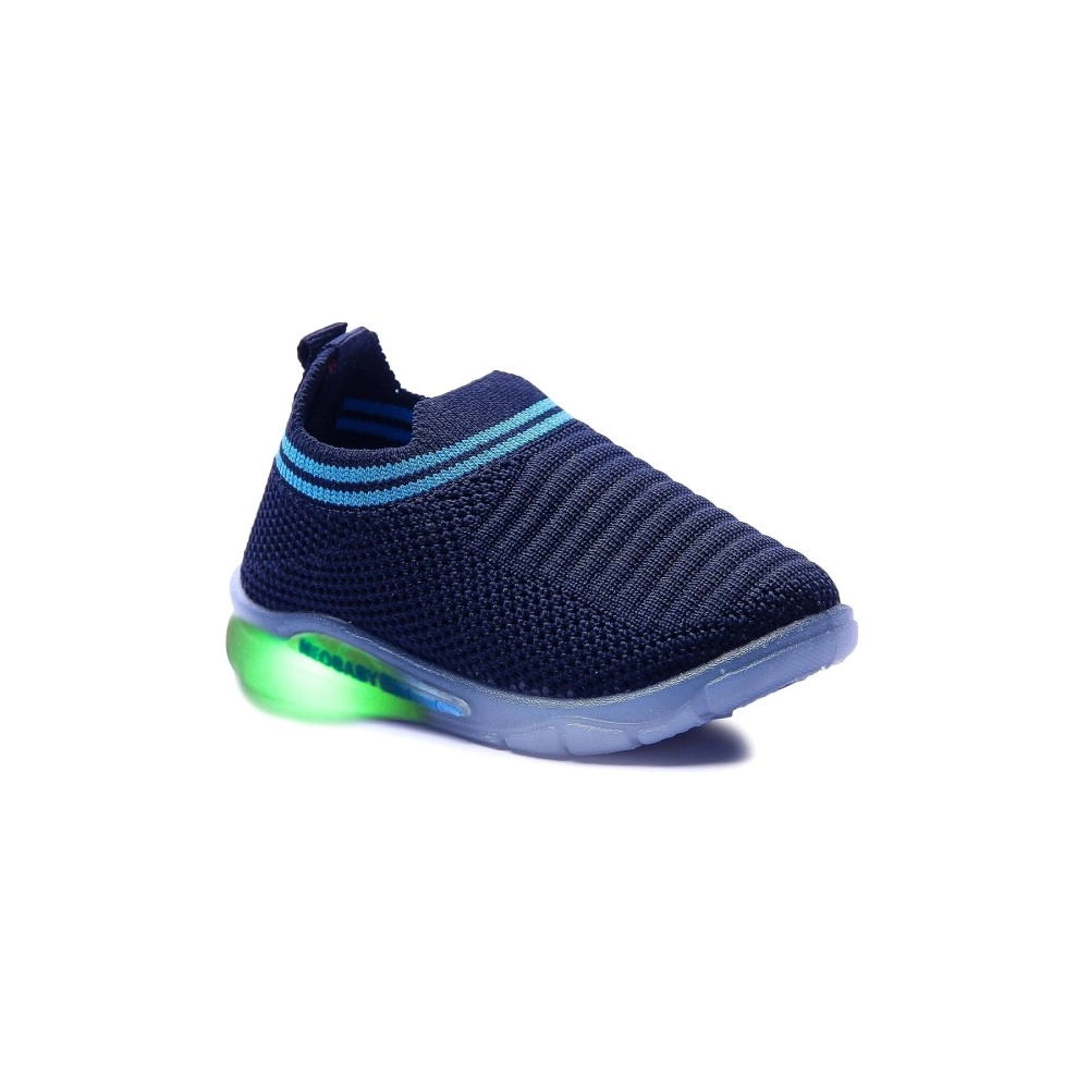 NEOBABY First Walking LED Light Shoes for Kids 6 Months to 2.5 Years Boys & Girls Navy