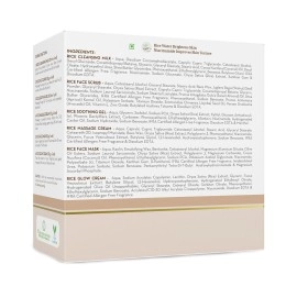 Mamaearth Rice Facial Kit With Rice Water & Niacinamide for Glass Skin - 60 g | Salon-Like Glowing Skin in 6 Easy Steps | Improves Skin Texture | Instant Glow | Suitable for all skin types