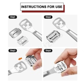 Trendy Look Soligen Germany Stainless Steel Corn Hard Tough Skin Remover Shaver Foot Blade For Corn Plane/Foot Callus Remover/Hard Skin Heel Shaver/Pedicure Cutter (40 Pcs-Corn Remover Blades