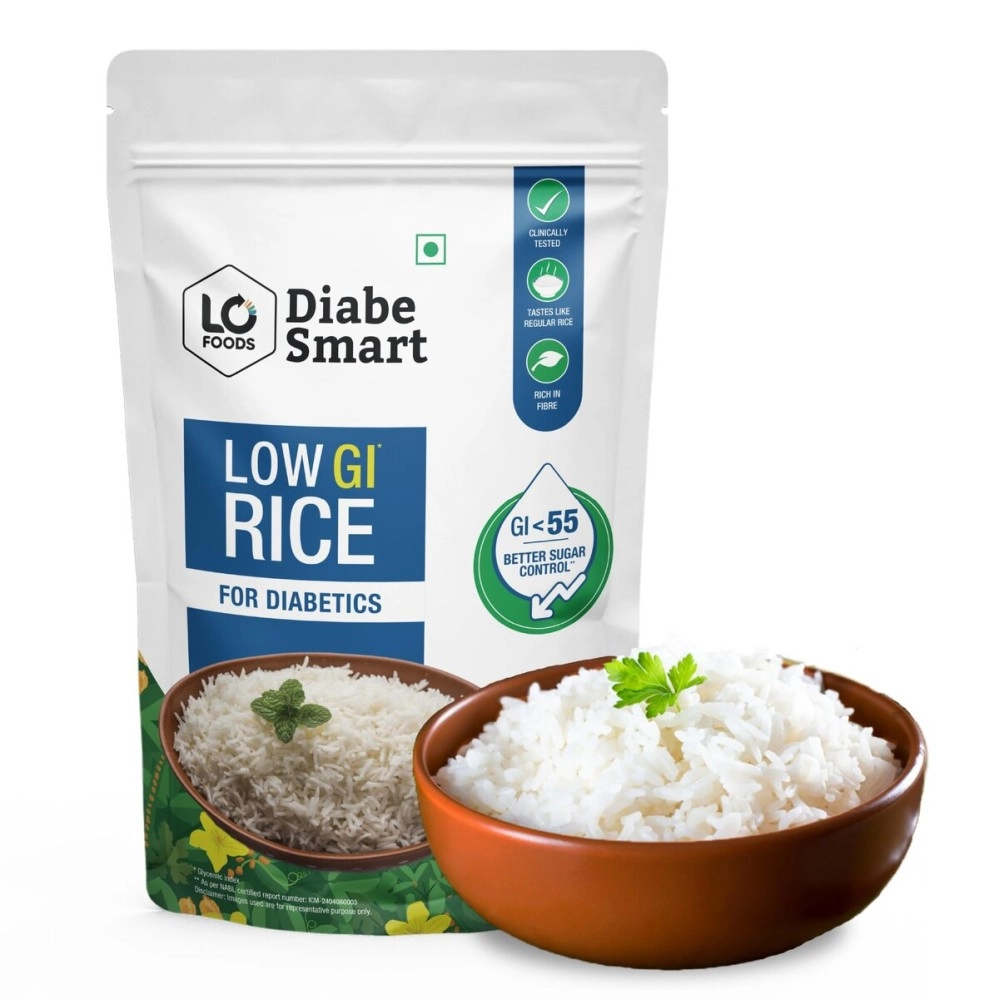 DiabeSmart Premium Diabetic Rice 2 kg | Tested Low GI Rice For Diabetic | Sugar Free Rice To Manage Blood Sugar Level| Sona Masoori | Healthy Low Carb Brown equivalent| Diabetes Food Products